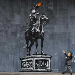 The Rebel Bear, Tip of the Cone (hand sprayed edition of 6), 2024