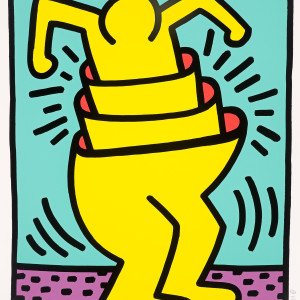 Keith Haring, Untitled (Concentric or Cup Man) *SOLD*, 1989