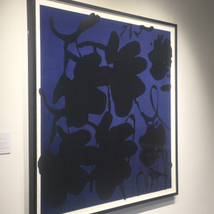 donald sultan, Lantern Flowers, Black and Blue , 2017