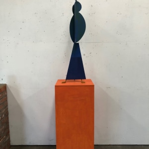 Dirk Zoete, Untitled (Narrow Blue) - sculpture at the left, 2023