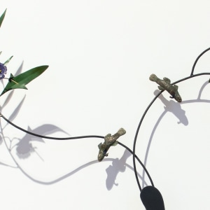 Bing Dawe, Streamside Colour – Container with Bluegilled Bullies and Branches Poroporo and Weeping Mapou (Variation 1), 2025