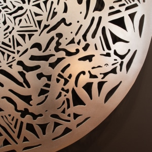 Michel Tuffery, Nga Tuna Awa (Waxing Gibbous Moon), 2024