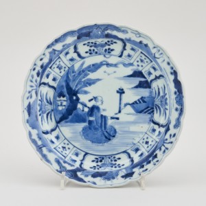 A JAPANESE BLUE AND WHITE ARITA DISH, Second half of the 17th century