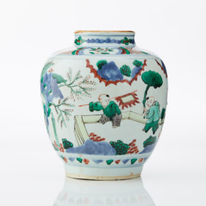 A CHINESE WUCAI JAR, Shunzhi (1644‑1661)