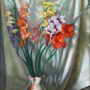 Man Ray, Maurice de Vlaminck with a Fang (Gabon) Figure, c. 1920