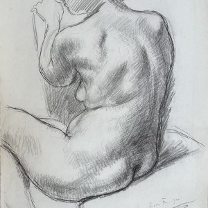 Man Ray, Maurice de Vlaminck with a Fang (Gabon) Figure, c. 1920