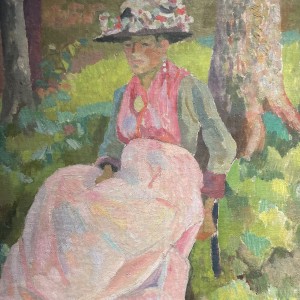 Man Ray, Maurice de Vlaminck with a Fang (Gabon) Figure, c. 1920