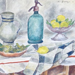 Man Ray, Maurice de Vlaminck with a Fang (Gabon) Figure, c. 1920