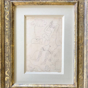 Pablo Picasso, Baigneuse au bord d'un ruisseau et un vieillard, 1903/4