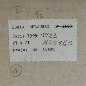 Sonia Delaunay, Projet de tissu, 1923