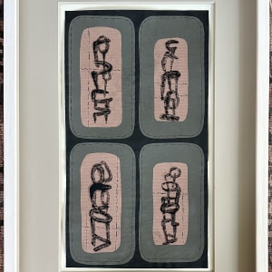 Robert Adams, Untitled collaged figurative drawings, 1949