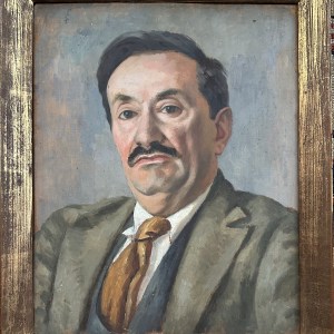 Man Ray, Maurice de Vlaminck with a Fang (Gabon) Figure, c. 1920