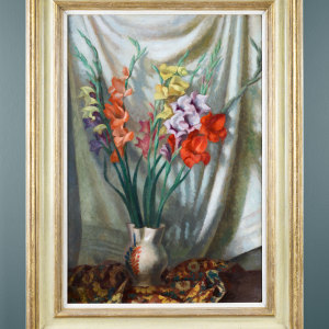 Man Ray, Maurice de Vlaminck with a Fang (Gabon) Figure, c. 1920