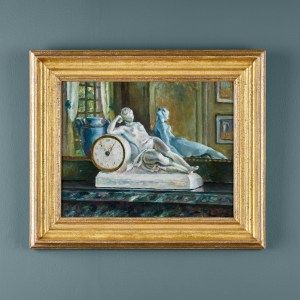 Man Ray, Maurice de Vlaminck with a Fang (Gabon) Figure, c. 1920