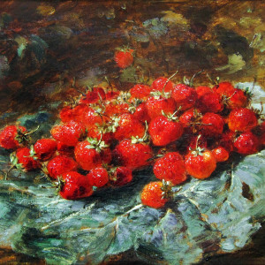 Alexis Kreyder, Cherries and Strawberries: A pair of paintings