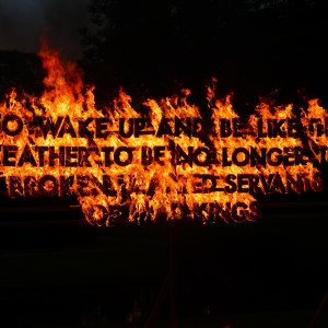 Robert Montgomery, Fire Poem 4, 2013