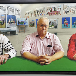 David Hockney, JP JW JM in the Studio, 2015