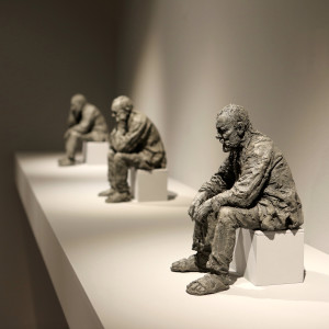 Seated Man Triptych, 2016