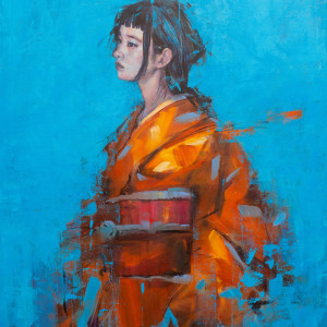 Jamel Akib, The Orange Kimono, 2022