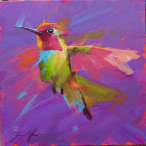 Jamel Akib, Small Hummingbird - Purple No.2, 2020