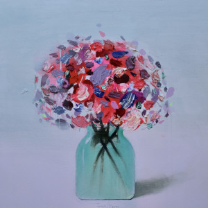Fran Mora, Pink & Purple Flowers, 2020