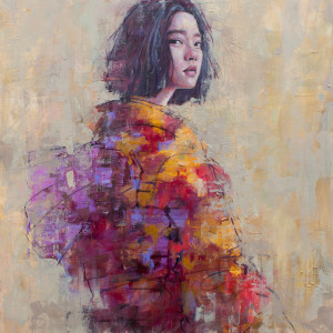 Jamel Akib, The Yellow & Scarlet Kimono , 2022