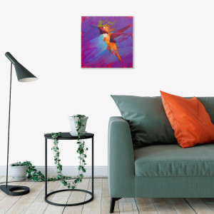 Jamel Akib, Small Hummingbird - Purple No.1, 2020
