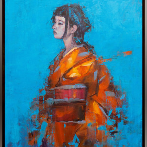 Jamel Akib, The Orange Kimono, 2022