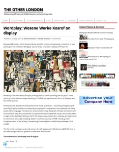 Wordplay: Wosene Worke Kosrof on display