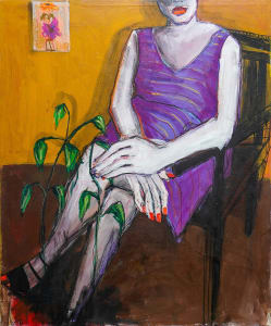 Selome Muleta, Tsédal XIII, 2020, Acrylic and oil pastel on canvas, 120 x 100 cm