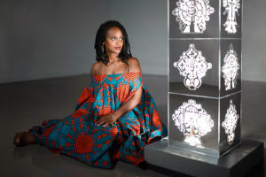 Tsedaye Makonnen with You Give Light. Courtesy of Joey Kennedy and Addis Fine Art.