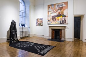 Installation view at Addis Fine Art with work by Tsedaye Makonnen and Tesfaye Urgessa, at 1-54 Art ... [+]