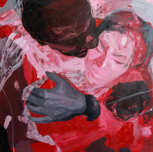 Tizta Berhanu, Dream intimacy, 2020, 90x90 cm, Oil on canvas. Courtesy of the artist and Addis Fine Art