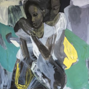 Siblings, 2020, Oil on canvas, 140 x 140 cm, Courtesy of Eyerusalem Jiregna