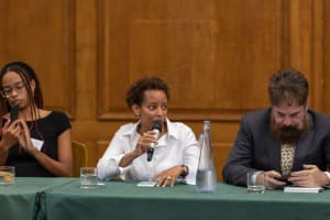 Rakeb Sile talking at the Art Business Conference