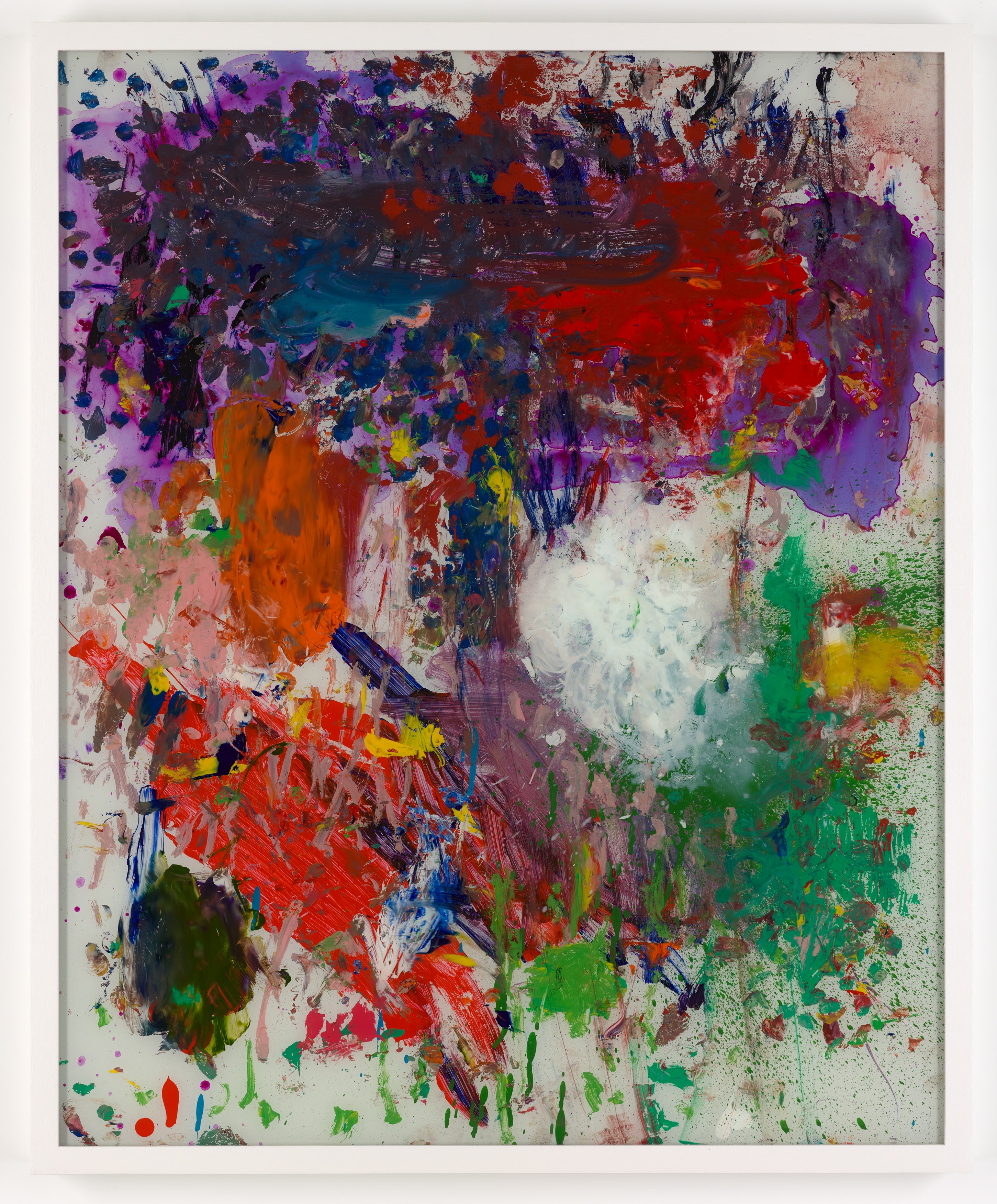 Parliament, 2021 oil, ink and spray paint on glass 83 × 68 cm (32 ½ × 26 ½ in) (TG198)