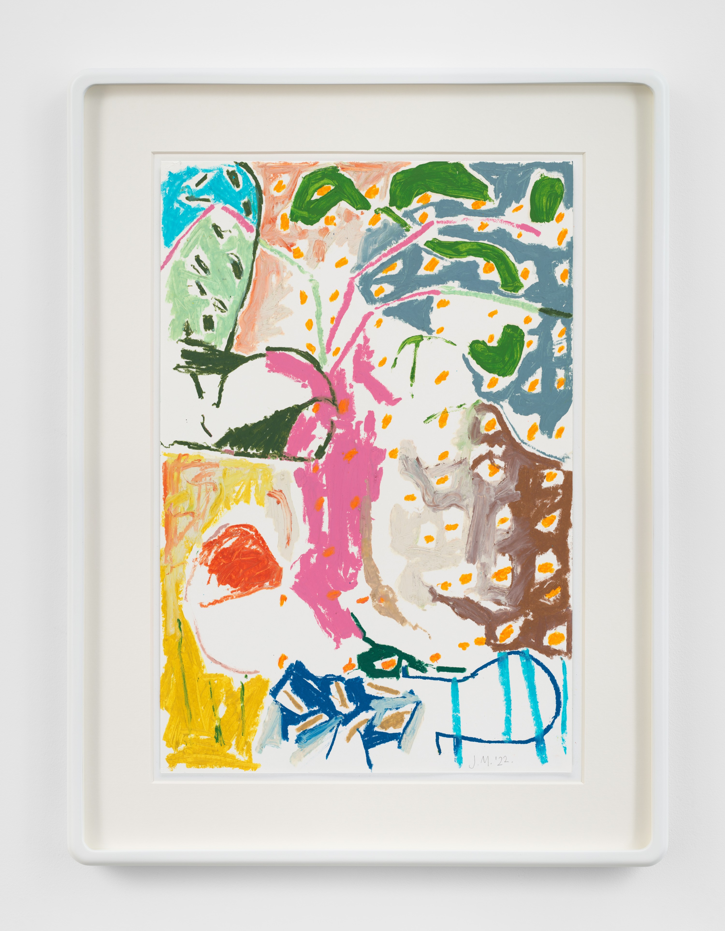 Belly Flop, 2022 oil stick and oil pastel on paper 51 × 34 cm (20 × 13 ¼ in) £2000...