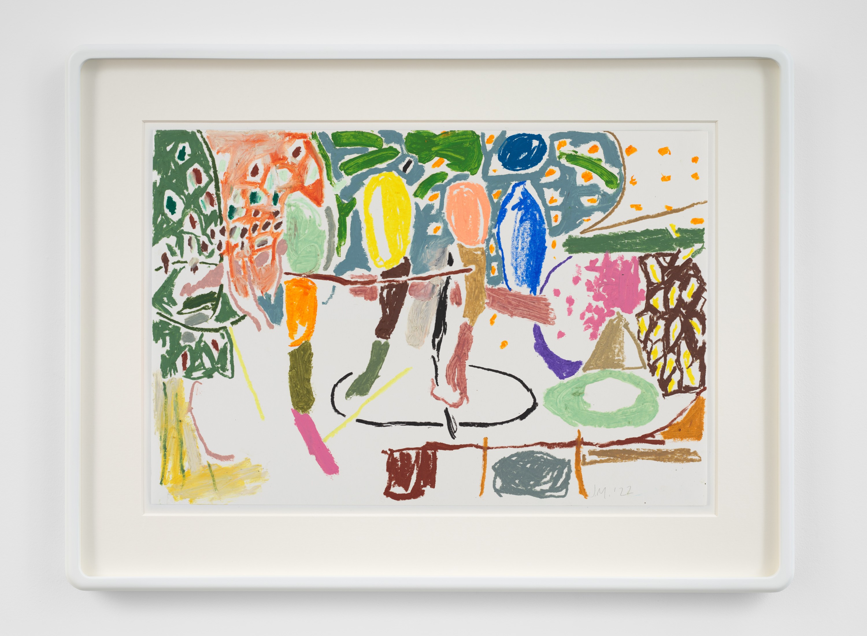 Murmering, 2022 oil stick and oil pastel on paper 34 × 51 cm (13 ¼ × 20 in) £2000 +...