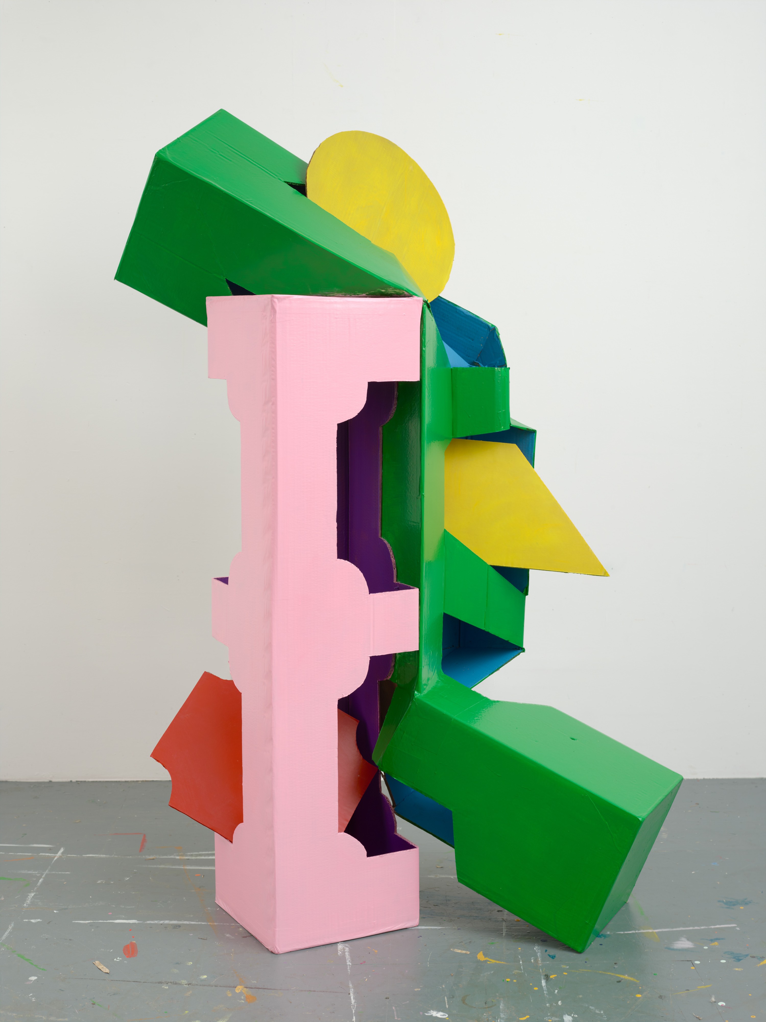 Part of Something, 2022 cardboard, paper tape, pigment and acrylic varnish 162 × 73 × 120 cm (63 ¾ ×...