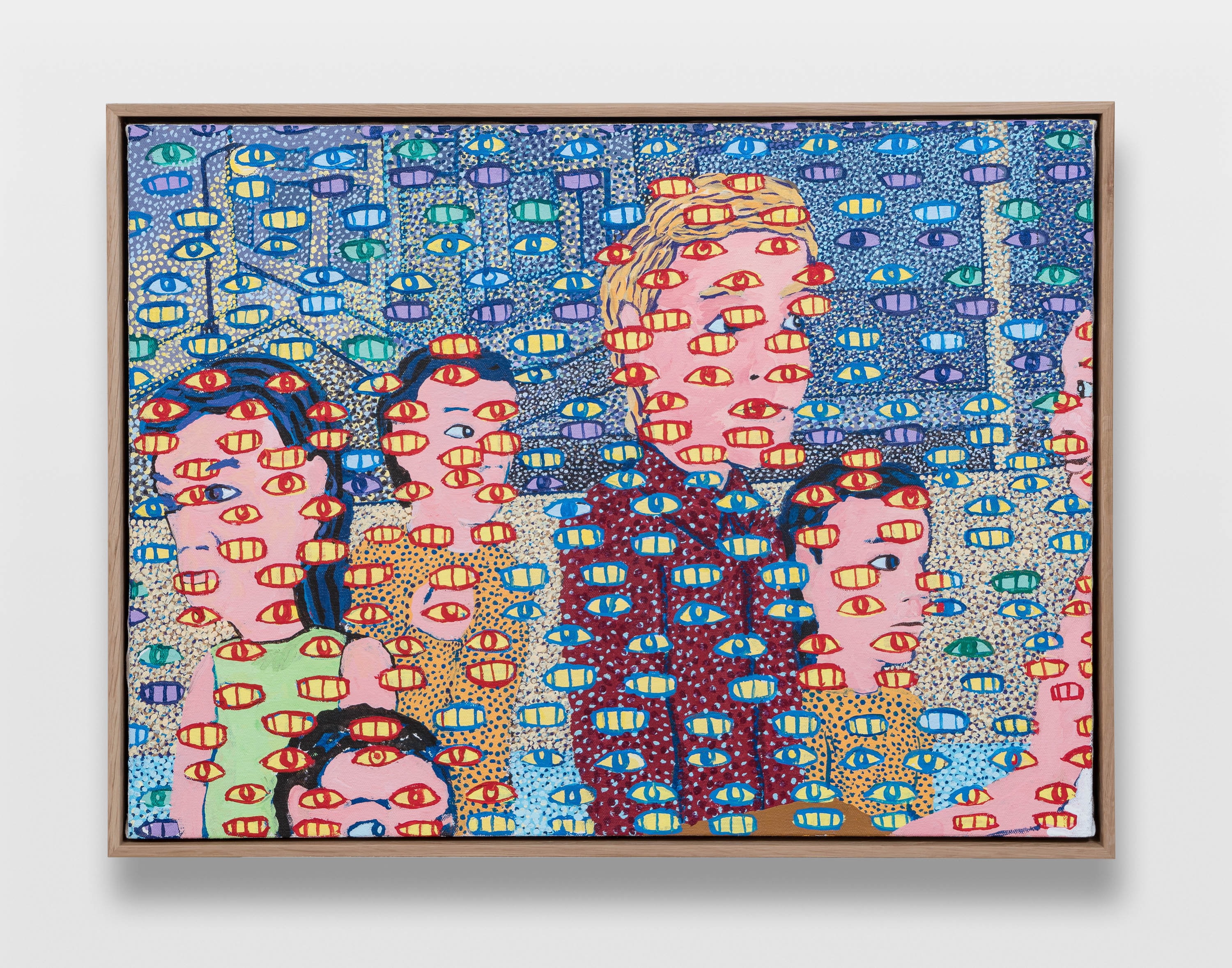 Dining Out Composition 5, 2021 acrylic on canvas, wood frame 45.5 × 61 cm (18 × 24 in)