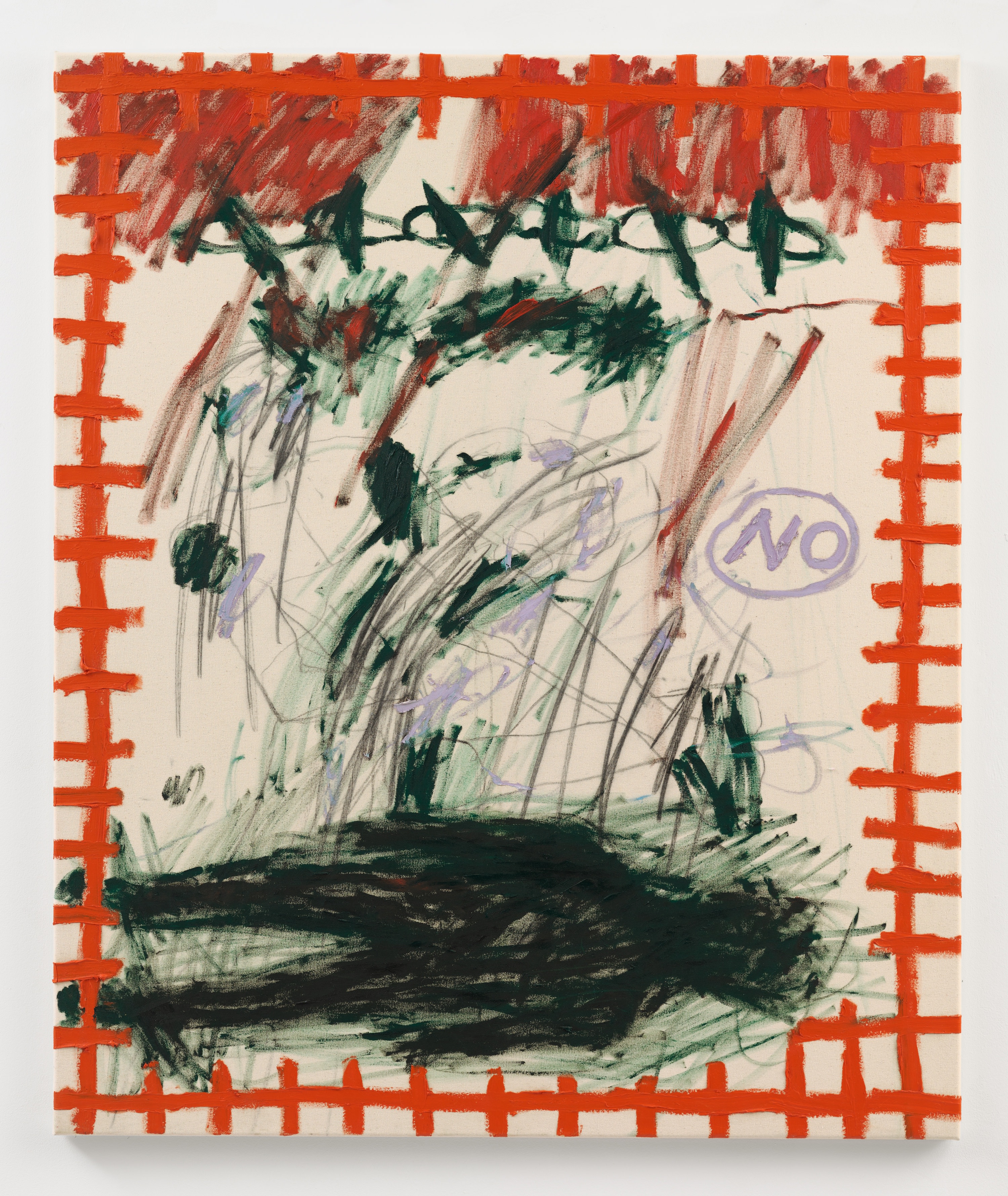 The Skin, 2017 oil and charcoal on canvas 122 × 102 cm (48 × 40¼ in) (DP142)