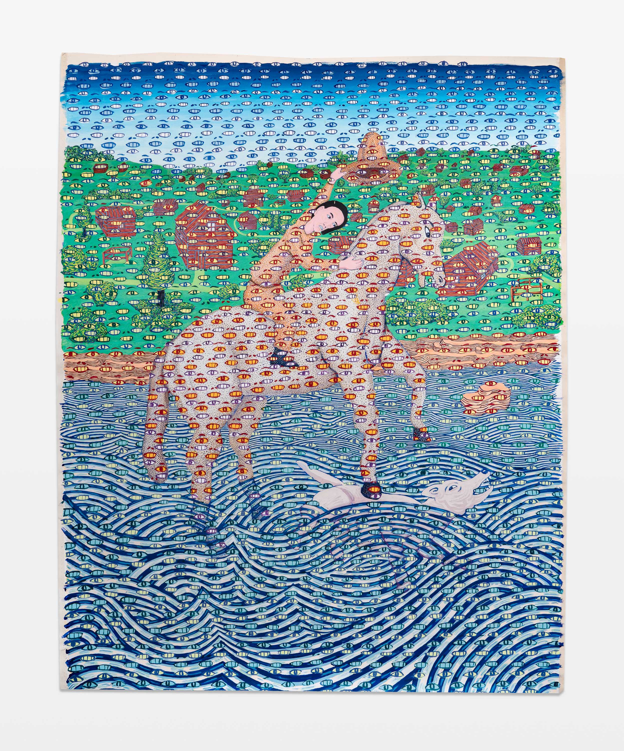 The Trampling Of A Wolf On The Kankakee River, 2011 acrylic on canvas 178 × 137 cm (70 × 54...