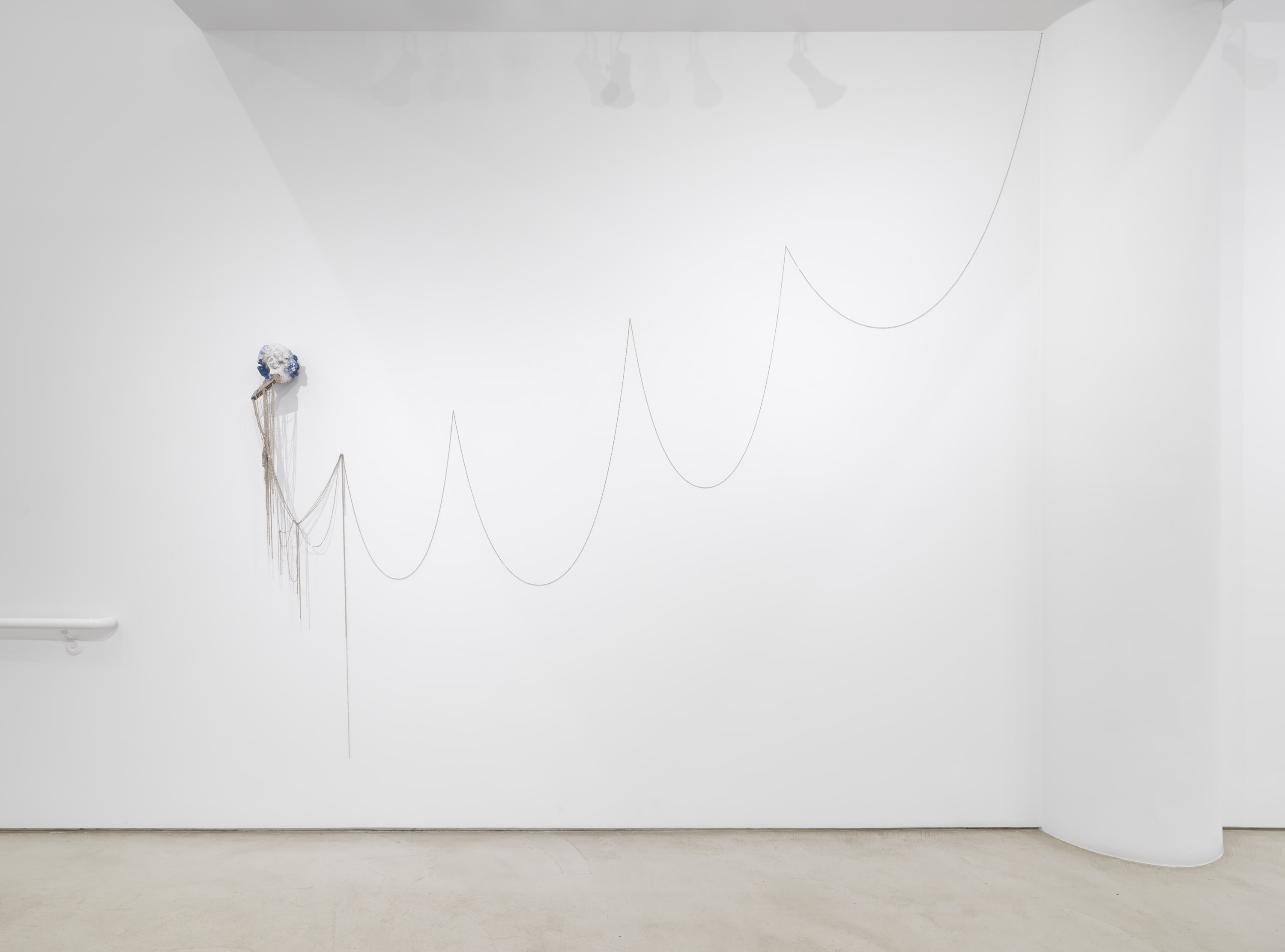 Ricardo Brey Blues Harp, 2021 Plaster cast, harmonica, and silver chain Dimensions variable (RBR250)