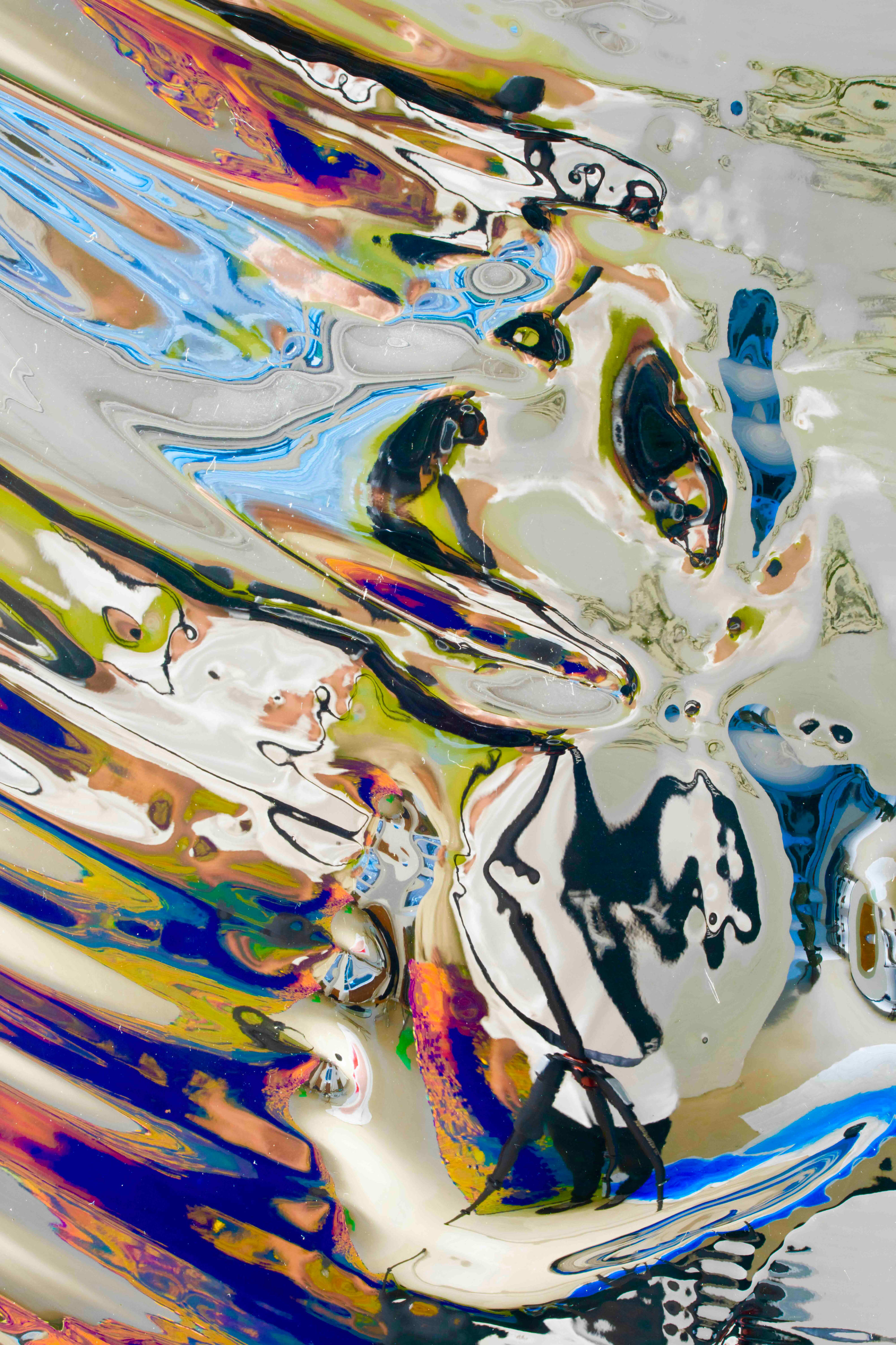 An evolution of the 2023 glass series Dense Movement. Something stirs beneath the surface, shifting, layering, becoming. Forms blur and...