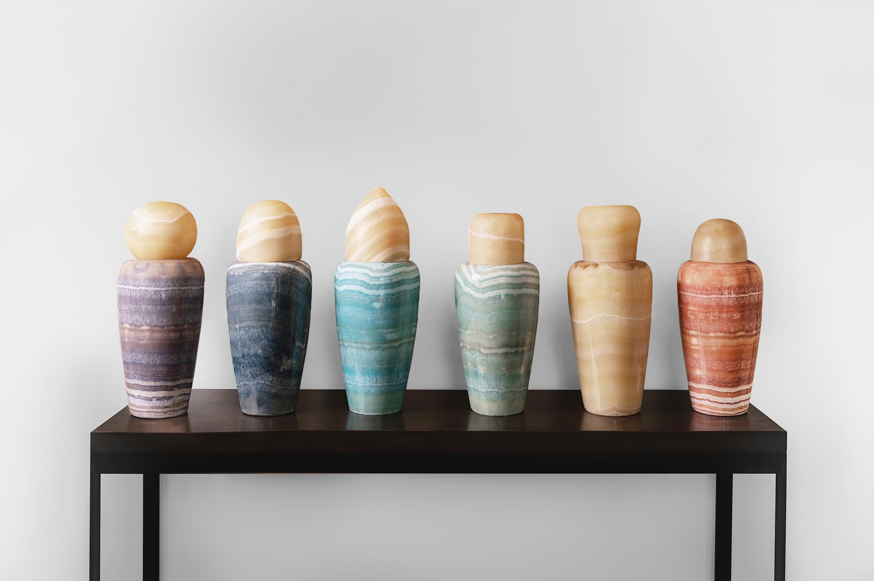 Omar Chakil, "Colorama Canopic" vases, 2024