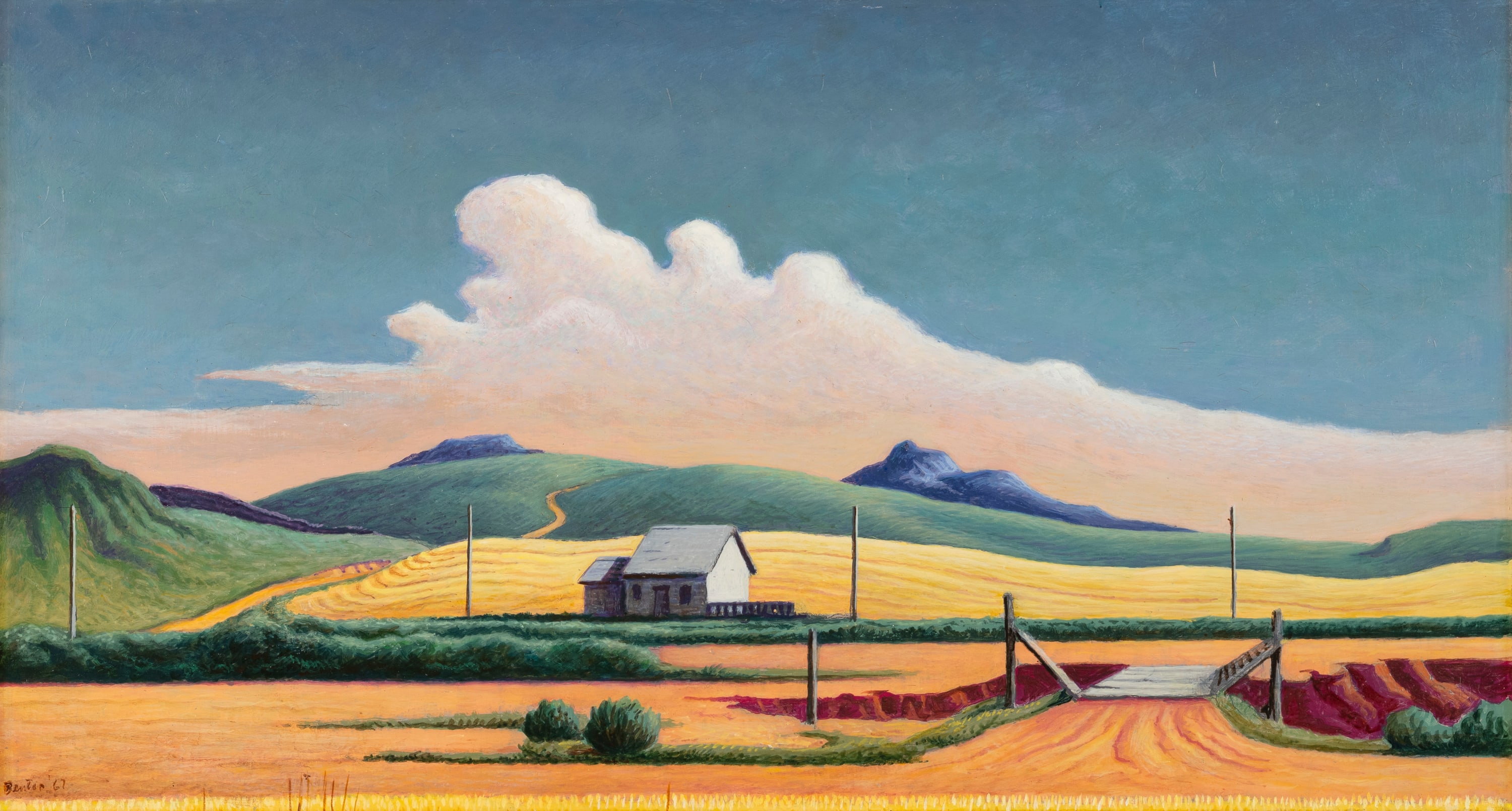 Thomas Hart Benton, Wyoming Landscape, 1967