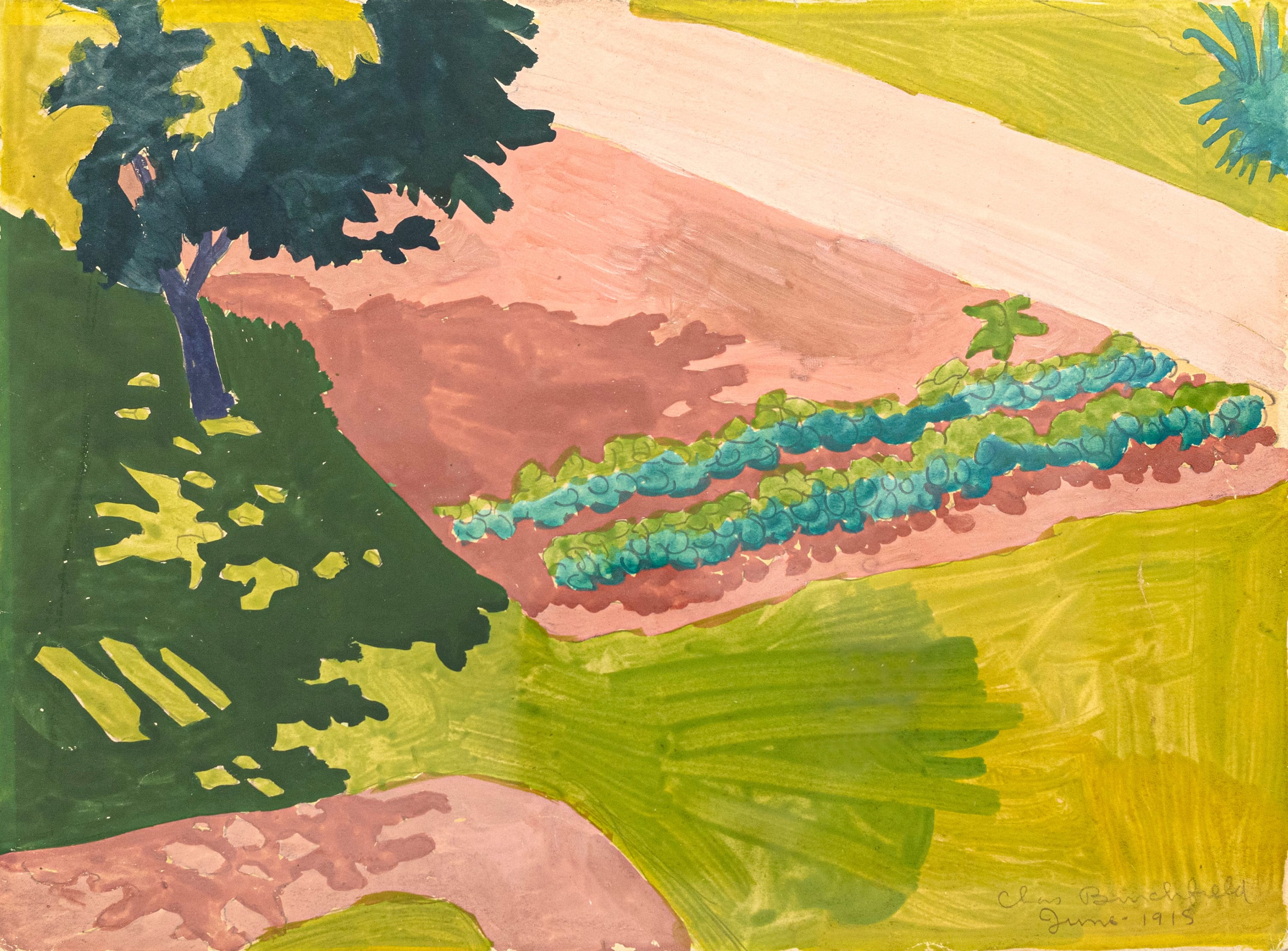 Charles Burchfield, Long Shadows, 1915