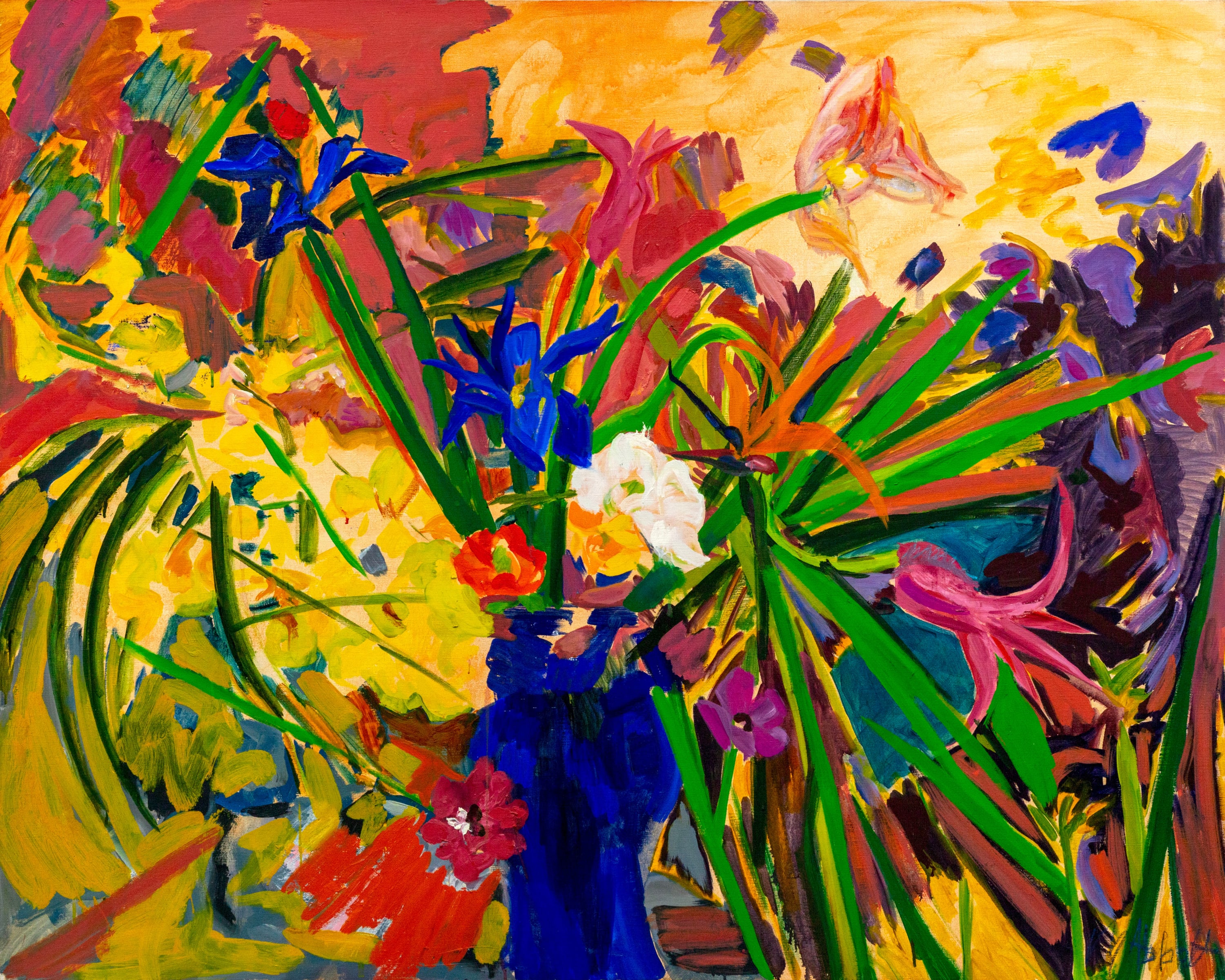 Mary Abbott (1921-2019) Palm Frond Signed at lower right: M. Abbott; signed and inscribed with the title on verso: M....