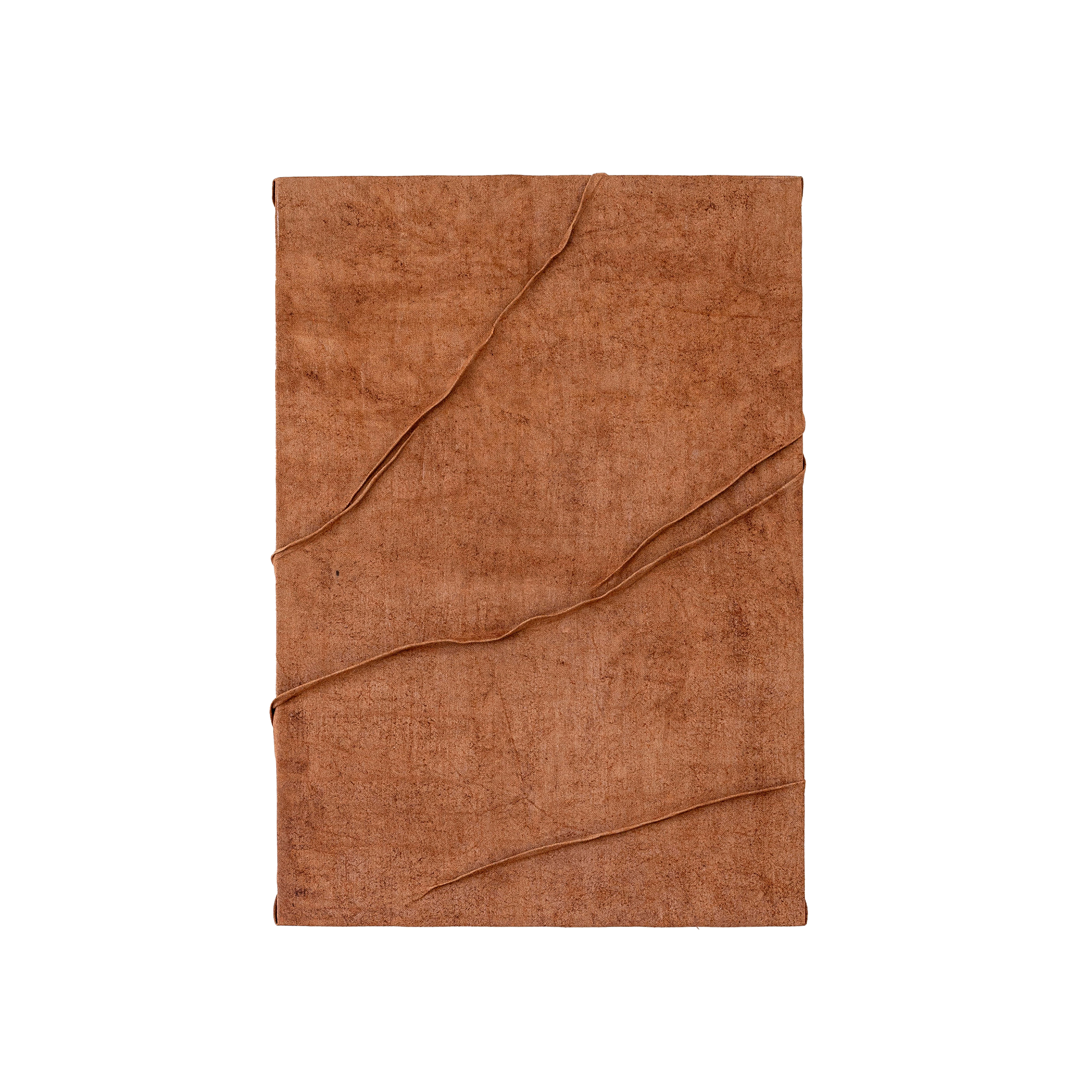 Sama II, 2024 Black catechu root extract and cotton thread on linen 100 cm x 70 cm SOLD