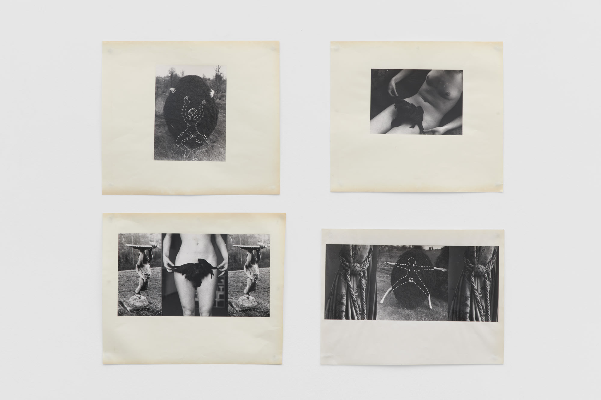 Rose ENGLISH Untitled, 1972 Set of 4 black and white photo-collages, with light etching 34 x 40 cm (each) ca.